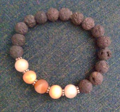 Red Aventurine and Druzy Quartz Diffuser Bracelet Red Aventurine and Druzy Quartz Diffuser Bracelet