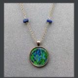 Clarity Art Print Pendant and Gemstone Necklace