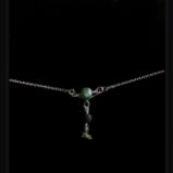 Green and White Moss Agate Diffuser Necklace