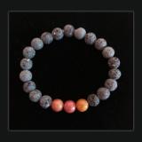 Petrified Wood and Lava Rock Diffuser Bracelet - Small