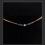 Lapis Lazuli Diffuser Necklace - Tan Cord