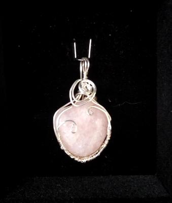 Rose Quart Wire Wrapped Pendant