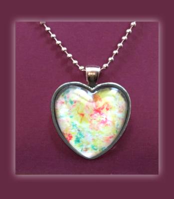 Heart Pendant Necklace, Love and Beauty Abstract Art Print, Fine Art Print Heart Pendant Necklace, Love and Beauty Abstract Art Print, Fine Art Print